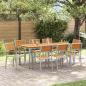 Preview: ARDEBO.de - Garten Essgruppe 9-teilig Grau Aluminium Langlebig