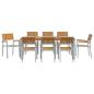 Preview: Garten Essgruppe 9-teilig Grau Aluminium Langlebig