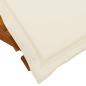 Preview: Sonnenliege Set von 2 Creme, Naturholz Massivholz Akazie, Polyester