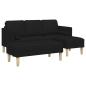 Preview: Sofa Set mit Kissen 2 pcs Schwarz Polyester