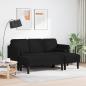 Preview: 2-teiliges Sofa Set mit Kissen aus schwarzem Stoff