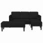 Preview: 2-teiliges Sofa Set mit Kissen aus schwarzem Stoff