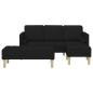 Preview: Sofa Set mit Kissen 2 pcs Schwarz Polyester