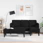 Preview: Sofa Set mit Kissen 2 pcs Schwarz Polyester