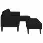 Preview: 2-teiliges Sofa Set mit Kissen aus schwarzem Stoff