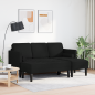 Preview: Sofa Set mit Kissen 2 pcs Schwarz Polyester