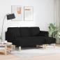 Preview: Sofa Set mit Kissen 2 pcs Schwarz Polyester