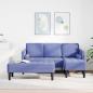 Preview: ARDEBO.de - 2-teiliges Sofa Set mit Kissen Jeans Blau Stoff