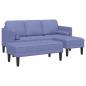 Preview: 2-teiliges Sofa Set mit Kissen Jeans Blau Stoff