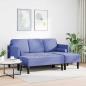 Preview: 2-teiliges Sofa Set mit Kissen Jeans Blau Stoff