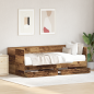 Preview: Bettcouch mit Schublade Altholz Teilenholz 75 x 190 cm Langlebig