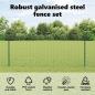 Preview: Eurozaun-Set Set aus 2 Grün Metall 25 x 1 m Zaun Langlebig