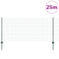 Preview: Eurozaun-Set Set aus 2 Grün Metall 25 x 1 m Zaun Langlebig