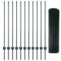 Preview: Euro Zaun Set von 2 Grün Pulverbeschichteter Stahl 25 x 1,2 m