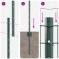 Preview: Gartenzaunset Set von 2 Grün PVC-beschichtetes Metall