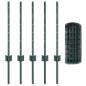 Preview: Eurozaun-Set Set aus 2 Grün Metall 10 x 0,6 Meter Langlebig