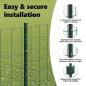 Preview: Euro-Zaun mit Pfosten 10 x 1,5 m PVC-beschichteter Stahl Grün