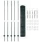 Preview: Gartenzaun Set Set von 2 Grün Metall 10 x 1,5 m Langlebig