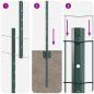 Preview: Gartenzaun Set Set von 2 Grün Metall 10 x 1,5 m Langlebig