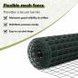Preview: Euro-Zaun mit Pfosten 25 x 1 m PVC-beschichteter Stahl Grün