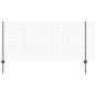 Preview: Gartenzaun Set 2er Pack Grau Metall 10 x 1 m Langlebig