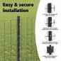 Preview: Gartenzaun Set 2er Pack Grau Metall 10 x 1 m Langlebig