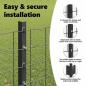 Preview: Euro-Zaun mit Pfosten 10 x 1,2 m PVC-beschichteter Stahl Grau
