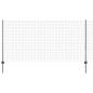 Preview: Euro-Zaun mit Pfosten 10 x 1,2 m PVC-beschichteter Stahl Grau