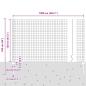 Preview: Euro-Zaun mit Pfosten 10 x 1,2 m PVC-beschichteter Stahl Grau