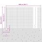 Preview: Gartenzaunset 2er Set Grau Metall Standard Langlebig
