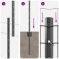 Preview: Gartenzaunset 2er Set Grau Metall Standard Langlebig