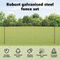 Preview: Gartenzaunset 2er Set Grau Metall Standard Langlebig