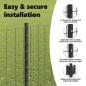 Preview: Euro-Zaun mit Pfosten 10 x 1,5 m PVC-beschichteter Stahl Grau