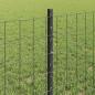 Preview: Euro Zaun Set Set von 2 Grau Pulverbeschichteter Stahl 10 x 0.6 m
