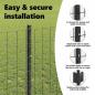 Preview: Euro-Zaun mit Pfosten 10 x 1 m PVC-beschichteter Stahl Grau