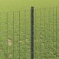 Preview: Euro-Zaun mit Pfosten 10 x 1 m PVC-beschichteter Stahl Grau