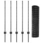 Preview: Gartenzaunset 2er Set Grau Metall 10 x 1 m Robust Gartenzaun