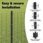 Preview: Gartenzaun-Rollensatz Set mit 2 Grau Metall 10 x 1,4 m