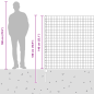 Preview: Gartenzaun-Rollensatz Set mit 2 Grau Metall 10 x 1,4 m