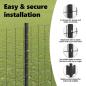 Preview: Graues Eurozaun-Set 2er-Pack Grau Metall mit PVC-Beschichtung