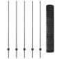 Preview: Graues Eurozaun-Set 2er-Pack Grau Metall mit PVC-Beschichtung