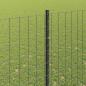 Preview: Gartenzaunset Set aus 2 Dunkelgrau Verzinkter Stahl