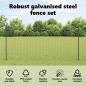 Preview: Metall Eurozaun Set aus 2 Grau Metall 25 x 1,2 m Langlebig