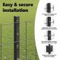 Preview: Metall Eurozaun Set aus 2 Grau Metall 25 x 1,2 m Langlebig