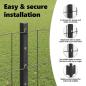 Preview: Euro-Zaun mit Pfosten 25 x 1,2 m PVC-beschichteter Stahl Grau
