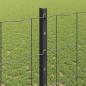 Preview: Euro-Zaun mit Pfosten 25 x 1,2 m PVC-beschichteter Stahl Grau