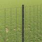 Preview: Gartenzaunset Set aus 2 Grau Pulverbeschichteter Stahl 10 x 1 m
