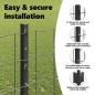 Preview: Euro Zaun Set mit 2 Grau Metall 10 x 1,2 m Langlebig