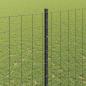 Preview: Euro-Zaun mit Pfosten 10 x 1,4 m PVC-beschichteter Stahl Grau