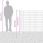 Preview: Gartenzaunset Set mit 2 Verzinkter Stahl 10 x 1,2 Meter